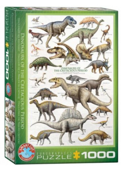 Puzzle 1000 Dinozaury z okresu Kredy