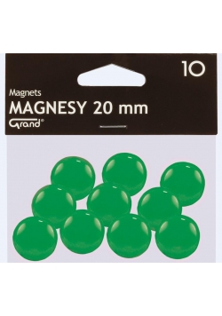 Magnes 20mm zielony 10szt GRAND