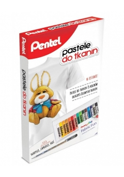Zestaw pastele do tkanin 15 kol + długopis PENTEL
