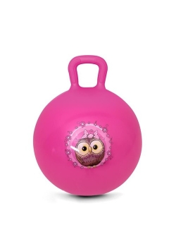 Piłka skacząca Little Owl 45cm różowa