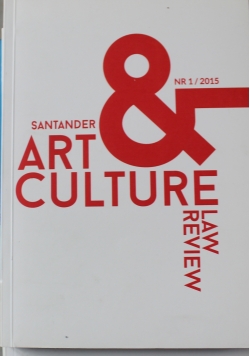 Santander art and culture law review nr 1