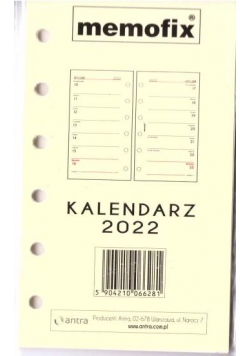 Kalendarz 2022 wkład A6 MEM/K/TNS
