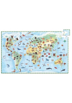 Puzzle z plakatem - Zwierzęta świata