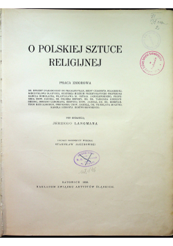 O Polskiej Sztuce Religijnej 1932 r.