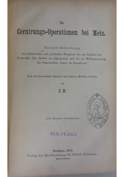 Cermirungs-Operationen bei Metz,1875r.