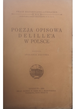 Poezja opisowa Delille'a w Polsce, 1934 r.