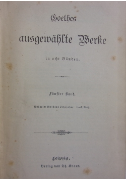 Goethes ausgemahlte Berke