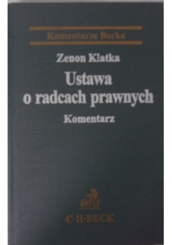 Ustawa o radcach prawnych. Komentarz