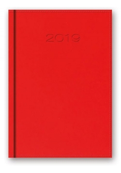 Kalendarz 2019 B6 książkowy czerwony
