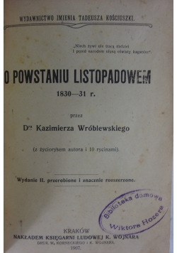 O powstaniu Listopadowem/ O sprawie głodowej w Galizyi, ok. 1900r.