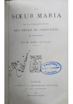 La Soeur Maria 1877 r