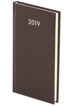 Kalendarz 2019 A6 tygodniowy Albit brązowy