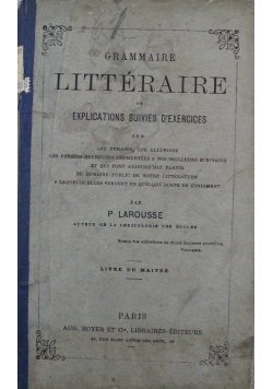 Grammaire Litteraire 1883 r.