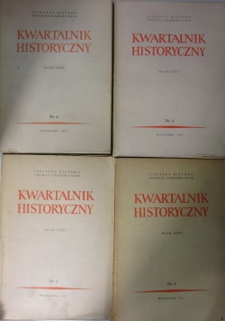 Kwartalnik historyczny 1967, 4 tomy