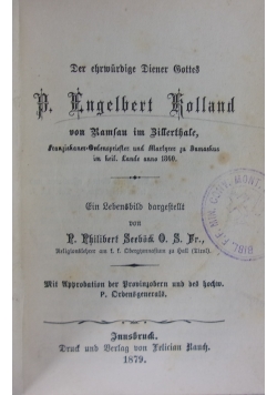 Der ehrwurdige gottes, 1879 r.