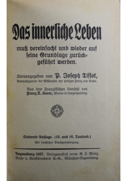 Das immerliche Leben 1927 r.