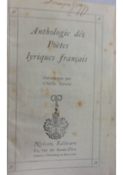 Antologie des Peotes lyriques francais, 1910 r.