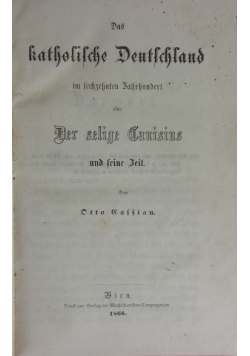 Das katholische Deutschland im sechzehnten Jahrhundert , 1866r.