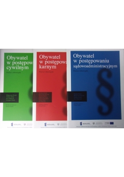 Obywatel w postępowaniu ,zestraw 3 książek