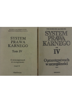 System prawa karnego, t.IV, cz.1-2