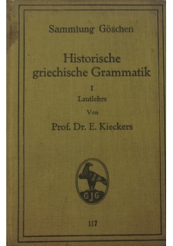 Historische griechische Grammatik I,1925r