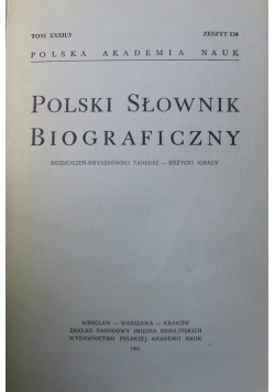 Polski słownik biograficzny tom XXXII zeszyt 134
