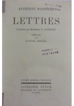 Lettres, 1931r.