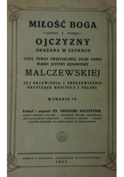 Miłość Boga i ojczyzny, 1927 r.
