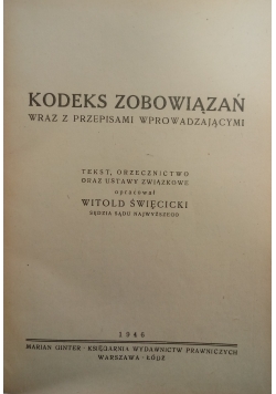Kodeks Zobowiazań , 1946 r.