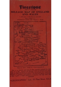 Mileage map of england and wales