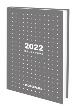 Kalendarz 2022 A5 tygodniowy szary NARCISSUS