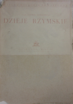 Wielka historia powszechna, Dzieje rzymskie, 1934 r.