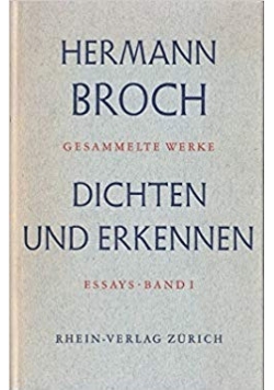Dichten und Erkennen, Band 1