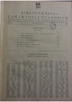 Bibliografia zawartości czasopism, rok 30
