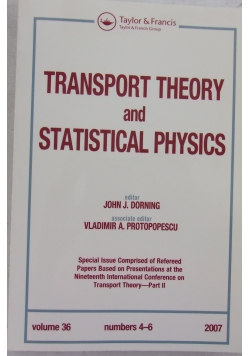 Transport theory and statistical physics