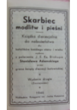 Skarbiec modlitw i pieśni, 1946r.