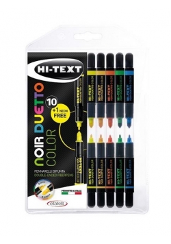 Pisaki Noir Duetto color 10+1 Fluo HI-TEXT