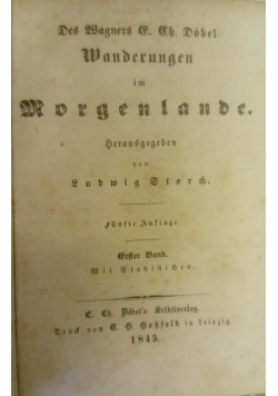 Wanderungen im morgenlande, 1845 r.