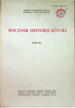 Rocznik Historii Sztuki tom XV