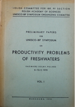 Productivity Problems of Freshwaters
