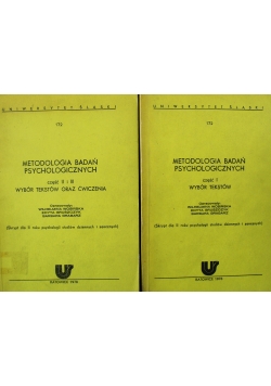 Metodologia Badań Psychologicznych  Tom 1 do 2