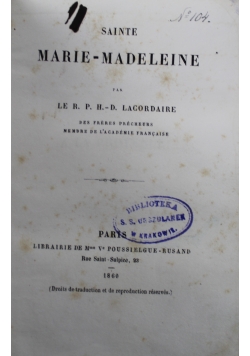 Sainte Marie - Magdeleine 1860 r
