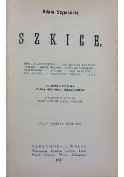 Szkice, 1927r.