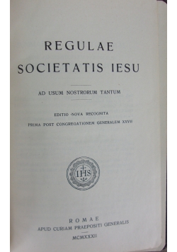 Regulae societatis Iesu, 1932r.