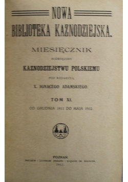 Nowa Biblioteka Kaznodziejska Miesięcznik Tom IX 1911 r.