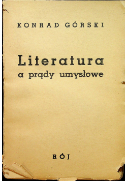 Literatura a prądy umysłowe 1938 r.