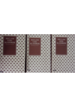 Reclam Lese-Klassiker, zestaw 3 książek