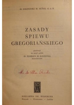 Zasady śpiewu gregoriańskiego
