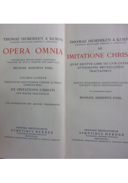 Opera Omnia II. Imitatione Christi