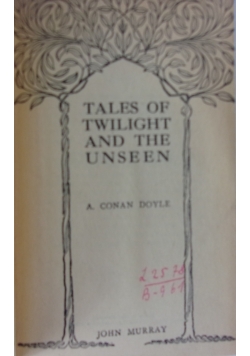 Tales of twilight and the unseen, 1924 r.